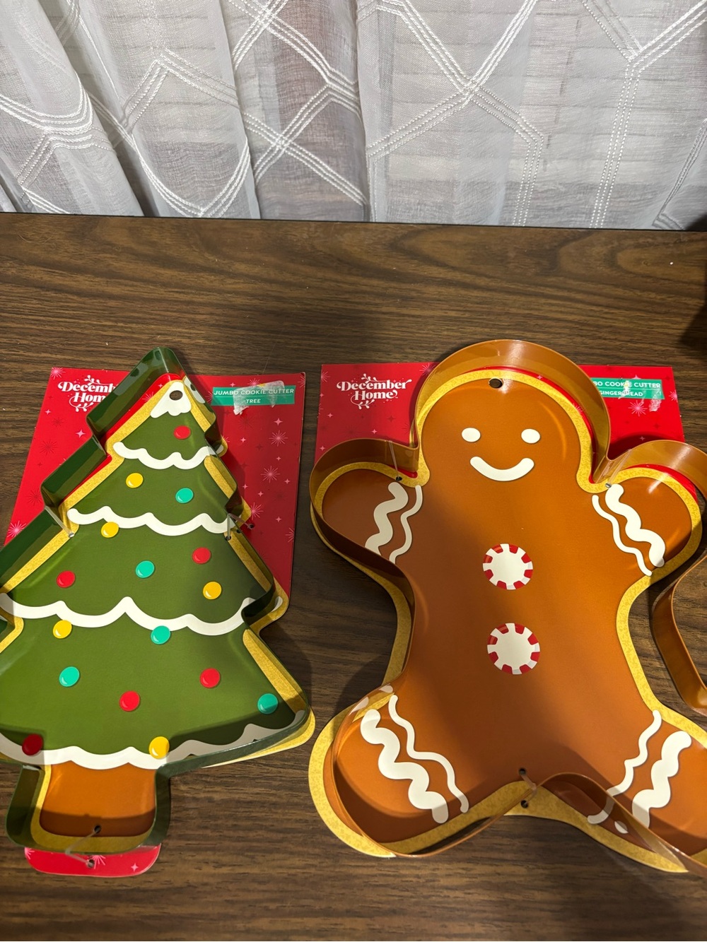 NWT Christmas Home Cookie Cutters  Christmas Tree/gingerbread Man 11”H